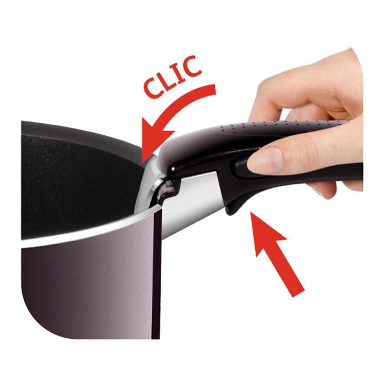 Tefal L9933015 Ingenio Removable Black Handle with Red or Black Button