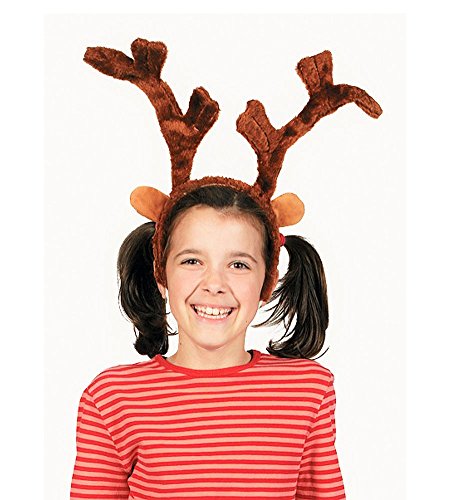 Deluxe Plush Reindeer Antlers Headbands (3 Pack)