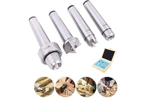 MT2 Live Center Wood Lathe Drive Spur Cup 4PCS Wood Lathe Turning Spur Cup Center with Wooden Case for Wood and Metalworking 