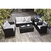 ASIFOM 7 Seats Outdoor Patio Furniture Conversation Sets Dark Brown PE Rattan Wicker Sectional Sofa Loveseat Chair…