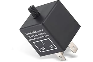 Leechio LED Flasher Relay, 12V 0.02A, Black, Plug-and-Play, Standard LED Turn Signal Relay Replacement, Automatic Operation, Normally Open Contact, Suitable for Most Cars