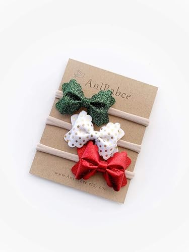 christmas baby bow