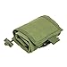 Tactical Compact Roll-Up Pouch Folding Dump Pouch Magazines Elastic Draw Cord MOLLE PALS Shooting Gear 7.5”L X 8.5”H X 3.5”W (Green)