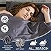 Snuggle Pro Reversible Duvet Cover for Weighted Blankets - 60 x 80 Inches Queen Size - All Season Cooling Bamboo and Soft Minky - Removable and Machine Washable - Grey