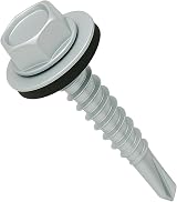 Keple 4.8x70mm Roofing Screws Hex Self-Drilling Rubber Washer Zinc Plated 50pcs