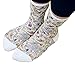 Bellady Women Lady's 5 Pair Bohemian Vintage Style Cotton Crew Socks,Multi Color
