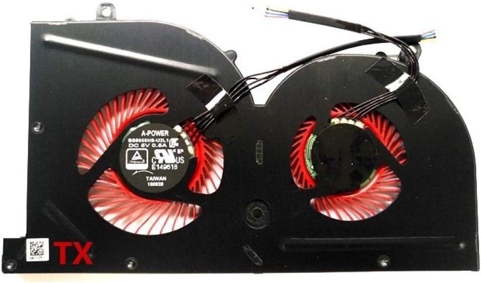Yiding Laptop CPU Cooling Fan for Microstar MSI GS63VR MS-17B1 17B2 16K2 16K3 GS73 GS62