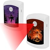 Talking Products, Halloween PIR Motion Sensor Sound Boxes with 6 Pre-Recorded Scary Sound Effects. Halloween Party Decorations. Includes Scary Scream and Cackling Witch. Pack of 2
