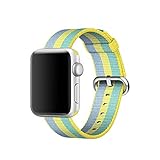 Betterconn New Woven Nylon Classic Replacement Sport Wrist Strap Watchbands Bracelet Connector for Apple iWatch 38mm Series 2 Series 1 38MM Green