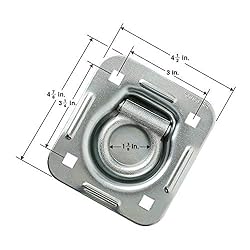Recessed D-Ring 6,000 lb. Cap. Tiedown w/ Backing