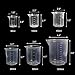 DEPEPE 6pcs Clear Plastic Beakers 1000ml 500ml 250ml 150ml 100ml 50ml with 20pcs 1ml Pipettes