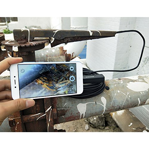 NIDAGE Wireless Endoscope - 5.5mm WiFi Borescope Camera For Android & IOS (4.92FT)