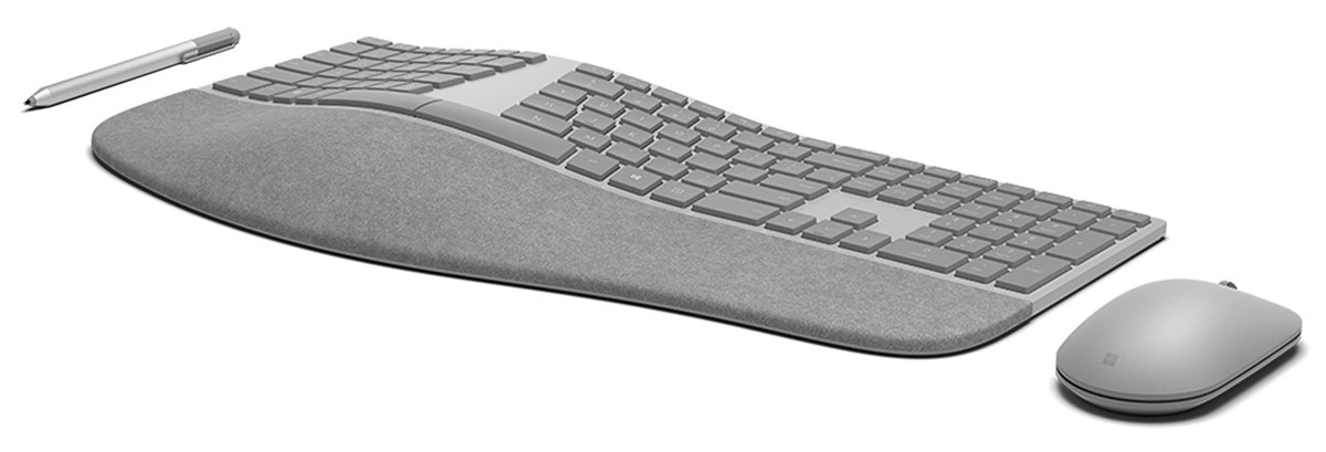Microsoft 3RA-00022 Surface Ergonomic Wireless Keyboard,Gray