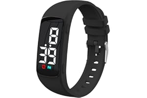 e-vibra Potty Training Watch - Silent Vibrating Alarm Wristband - Water Resistant Medical Reminder Watch - with Timer and 15 Daily Alarms (Black)