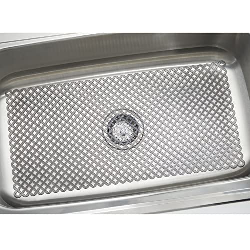 mDesign Plastic Protective XL 25" Kitchen Sink Drying Mat/Grid