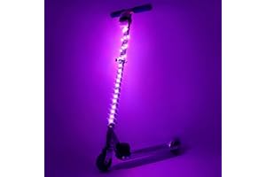 Waybelive LED Scooter Stem Light, Remote Control Scooter Light, 16 Color Change by Yourself, 2x1 Ft, Waterproof, Shockproof, Super Bright to Display at Night. Good Gift for Kids