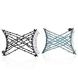 HairZing Criss-Cross Comb 2-Pack, Hair Accessory Perfect for UpDos and Twists, Black/Turquoise, Medium