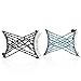 HairZing Criss-Cross Comb 2-Pack, Hair Accessory Perfect for UpDos and Twists, Black/Turquoise, Medium