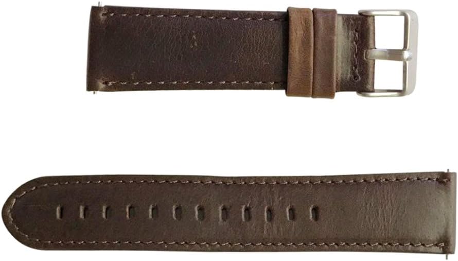 22mm Quick Release Universal Watch Band, Genuine Leather Strap for Samsung Gear S3 Frontier/S3 Classic/Motorola Moto 360 2nd 22mm Genuine Leather Watch Band Vintage Strap