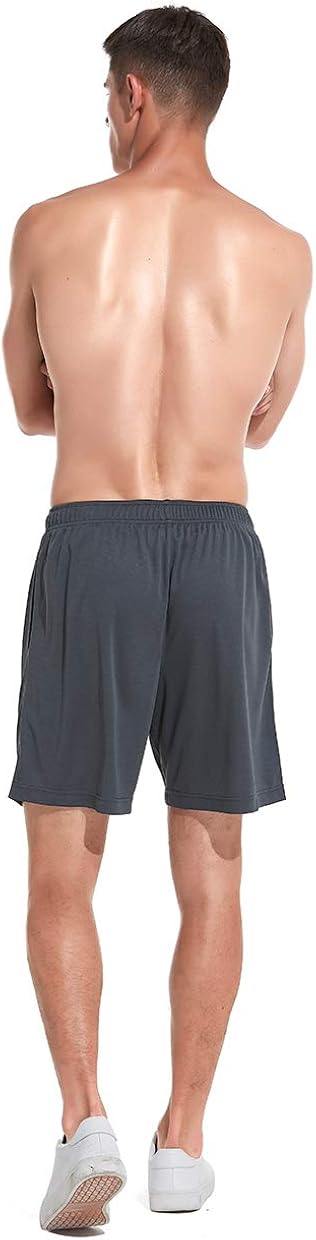 CENFOR Men's Running Shorts with Pockets - Gym Workout Shorts, Quick Dry Athletic Shorts: Clothing
