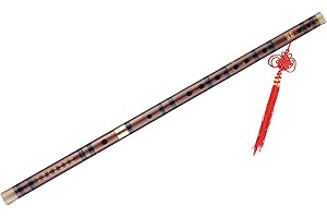 Btuty Pluggable Bitter Bamboo Flute Dizi Traditional Handmade Chinese Musical Woodwind Instrument Key of C Study Level Profes