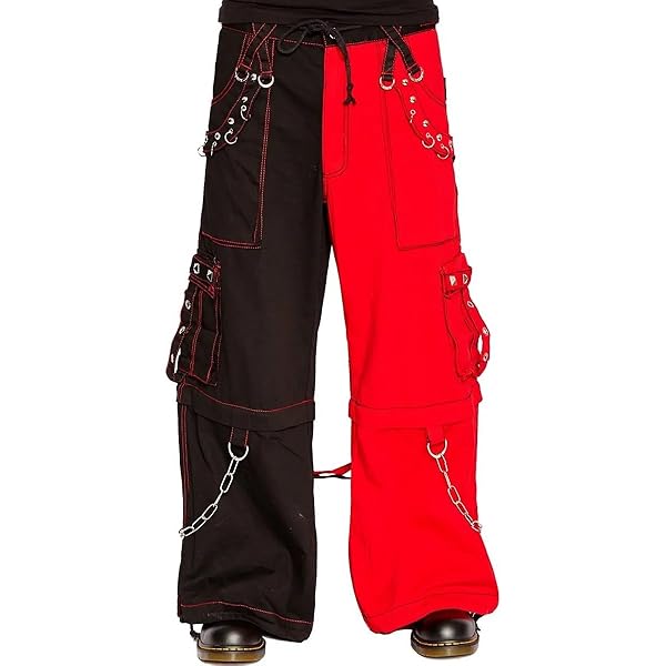 【TRIPP NYC】Tripp Back Up Skull Bondage Pants - Red Tripp NYC Skull Bondage Pants [BLACK/RED] – VampireFreaks
