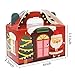 Moretoes 32 Packs 3D Christmas House Cardboard Treat Boxes Gable Boxes Paper Boxes for Xmas Gift, School Classroom Party Favor Supplies, Candy Treat Cardboard Cookie Boxes