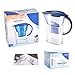Water Filter Pitcher Alkaline Filtration - 2.5L Improve PH, BPA Free, 10 Cup Large Size Fast Flow with 2 Filters by Hskyhan