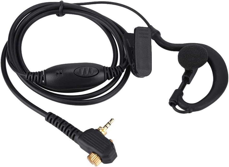 1Pin Screw Plug Coiled Ear Hook Earphones,PTT Headset Amazon.co.uk