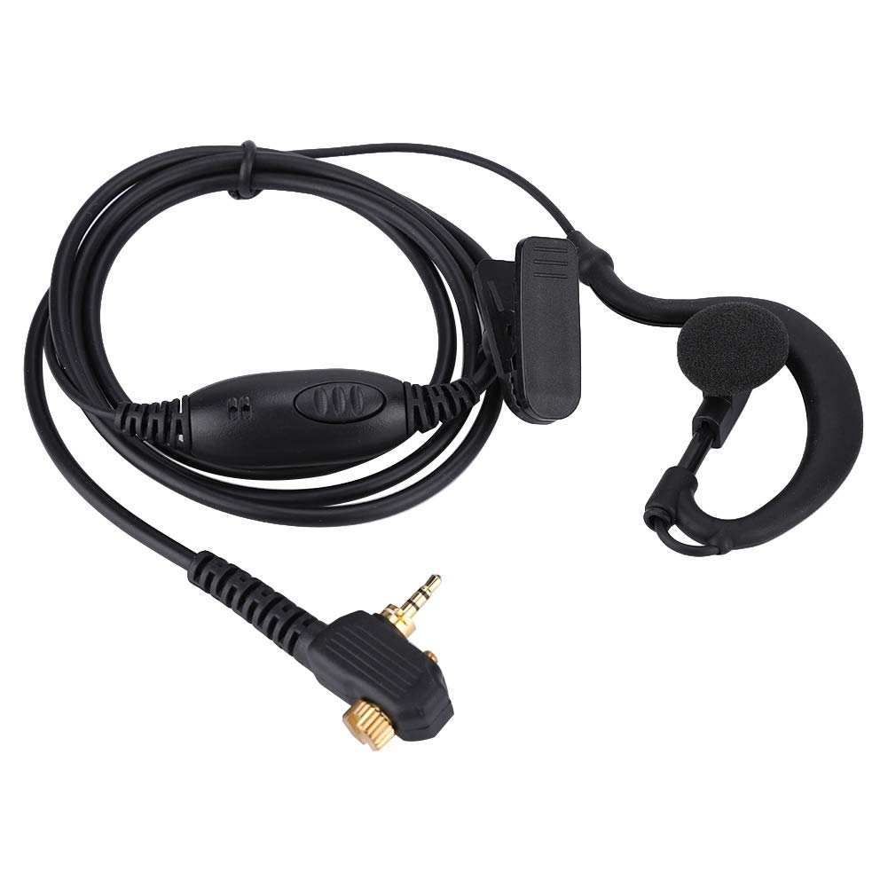 VBESTLIFE G-shaped 1 Pin PTT Headset Earphone Microphone for Tetra Radio MTH800 MTP850 Walkie Talkie Commonly Used by Soldiers, Bodyguards and Other Personnel