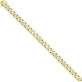 FB Jewels Solid 14K Yellow Gold 7.75mm 8.5In Hand-Polished Curb Link Yellow Gold Bracelet