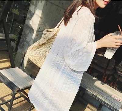 Freedi Women kimono UV Sun Protection Clothing Cover up Blouses Long Sleeve Top Cardigan Coat Jacket - Thumbnail 5