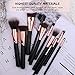 Docolor Makeup Brushes 11Pieces SE Series Makeup Brushes Set Professional Face Powder Foundation Blending Contour Highlight Eye Shadow Make Up Brushes Kit (Black/Golden)…