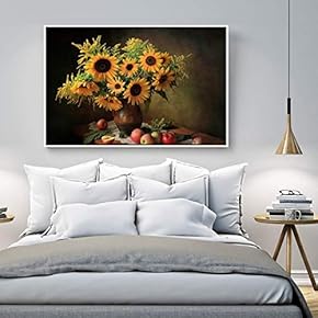 Floating Framed Canvas Wall Art for Living Room, Bedroom Still Life Canvas Prints for Home Decoration Ready to Hang - 16x24 inches