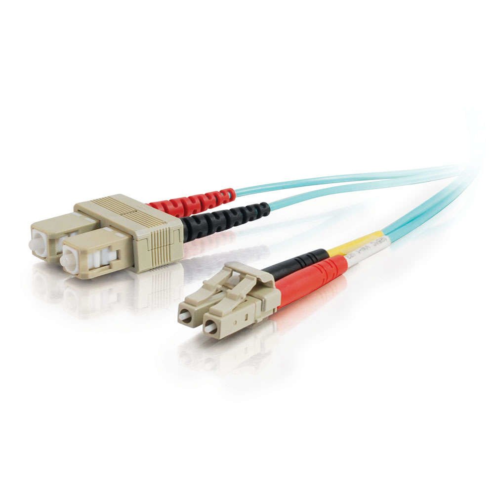 C2G 30m Fibre/Fiber Optic Cable for 10Gb Base-SR and 10GBase-LRM LC/SC Duplex Multimode 50/125 10Gb LSZH Fibre