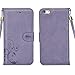 Cornmi Design for iPhone 6 Case, Premium Vintage Flip Wallet Leather Magnetic Closure Cover Skin for iPhone 6 4.7 inch with Card Slots and Wrist Strap (Purple)