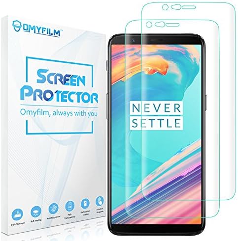 OnePlus 5T Screen Protector, [Not Glass] OMYFILM OnePlus 5T TPU Film Soft Flexible [Maximum Coverage] [Self-healing] Case Friendly Screen Protector for OnePlus 5T (Oneplus 5T 2Pack)
