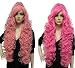 Amybria Megurine Luka Long Smoke Curly Cosplay Full Long Wig With Clip Ponytail