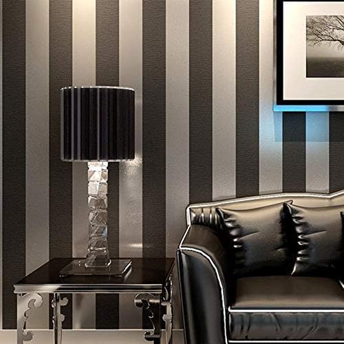 PetHot Wallpaper Shimmer Metallica Stripe Lined Pattern Glitter Mural Room Silver