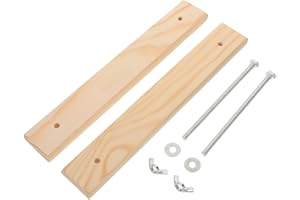 STOBAZA Wood Bookbinding Press Clamp with Stainless Steel Screws, 25×3.8cm Pine Binding Tool for Studio