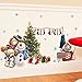 ANBER Merry Christmas Wall Sticker Santa Snowman Removable Vinyl Wall Decals Window Xmas Self-Adhesive Holiday Home Decoration