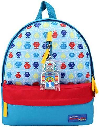 Pointss Kids Preschool Schoolbag Kindergarten Bag School Shoulders Backpacks (Light Blue-Robot)