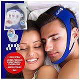 SleepWell Pro (Bundle) Stop Snoring Chin Strap Device & 4 Premium Nose Vents For Deviated Septum