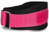 Weight Lifting Belt for Women, Nylon Weightlifting Belt,5 inches Wide Weight Belt for Gym Lifting Squatting, Provide Support to Waist Lower Back, Pink (Medium)