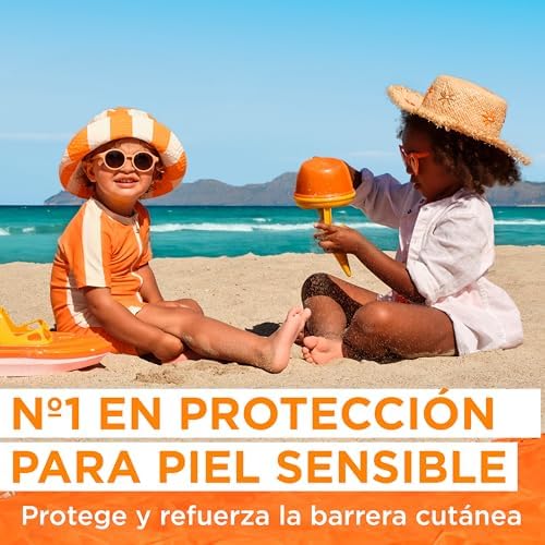 GARNIER DELIAL Spray solaire anti-sable Sensitive Advanced pour enfants pour peaux claires et sensibles, haute protection IP50+ - 150 ml