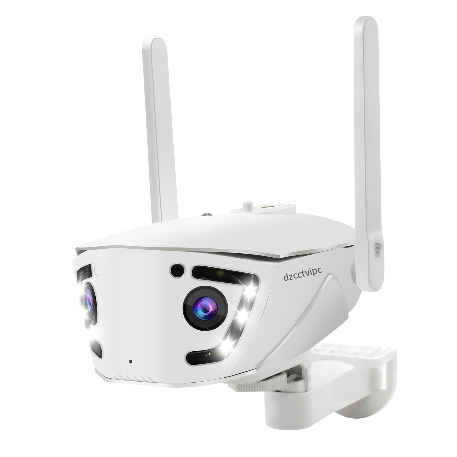 Photo 1 of dzcctvipc 4K/4MP Dual Lens 180-Degree Ultra-Wide Panoramic Angle Outdoor Home Security Smart Bullet IP Camera,Human/Vehicle/Pet Detection,Color Night Vision,2 Way Audio,Dual Band WiFi,24/7 Recording