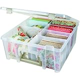 ArtBin Super Satchel Double Deep with Removable Dividers:  Clear Art Craft Storage Box,6990AB