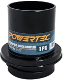 POWERTEC 70191 Screw End Quick Coupler for 2-1/2&rdquo; Hose &ndash; Left-Hand Threaded Adapter, 2-1/4 x 2-1/2"