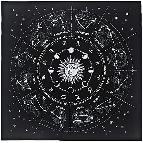 Namvo Macabolo Tarot Tablecloth Soft Flannel Board Game Tablecloth Astrology Tarot Velvet Divination Card Tablecloth for Tarot Enthusiasts Daily Households 50 x 50 cm