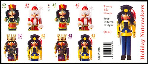 Holiday Nutcrackers Pane of 20 x 42 Cent Stamps Scott 4363b